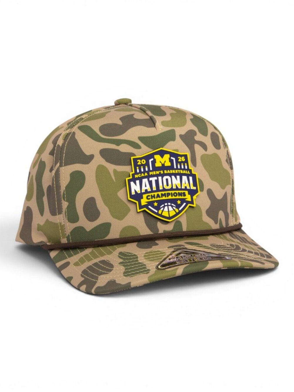 Michigan Wolverines 2026 Basketball National Champions 3D Duck Camo Rope Hat